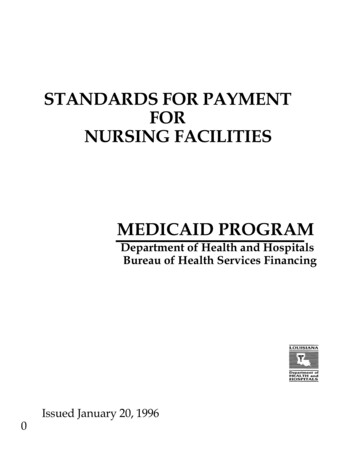 Standards For Payment For Nursing Facilities Medicaid Program