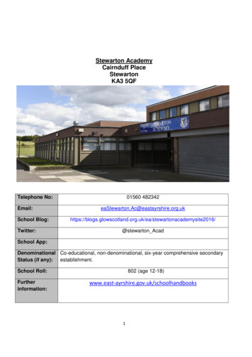 Stewarton Academy School Handbook - East Ayrshire