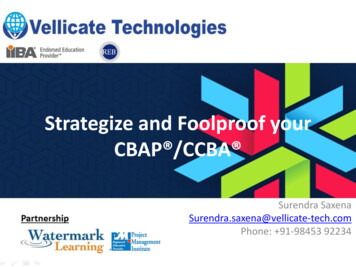Strategize And Foolproof Your CBAP /CCBA - IIBA Chennai