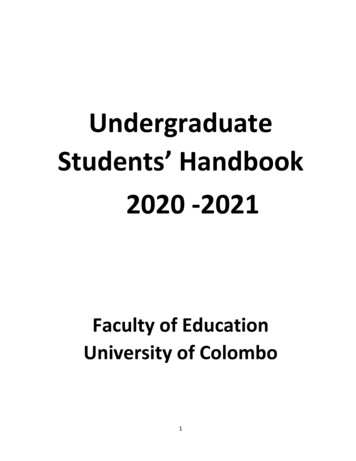 Undergraduate Students Handbook 2020 -2021 - Ac