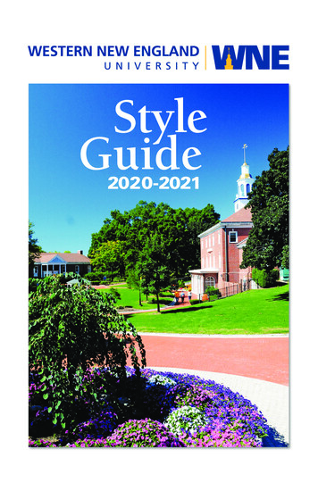 Style Guide - Western New England University
