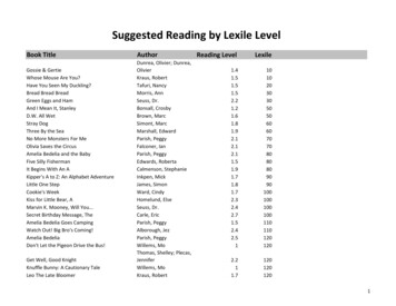Suggested Reading By Lexile Level - School City Of Hobart