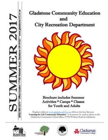 Gladstone Community Education And City Recreation Department