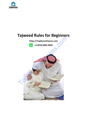 Tajweed Rules For Beginners TopQuranClasses 2 (010) 6605 .