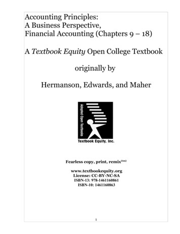 Accounting Principles: A Business Perspective . - Textbook Equity