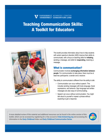 Teaching Communication Skills: A Toolkit For Educators - VUMC