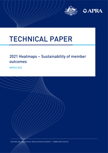 Technical Paper - 2021 Heatmaps - Sustainability Of Member Outcomes