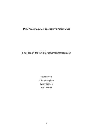 Use Of Technology In Secondary Mathematics