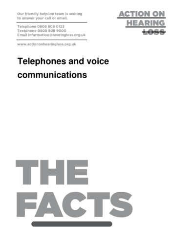 Telephones And Voice Communications