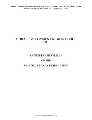 TRIBAL EMPLOYMENT RIGHTS OFFICE CODE - Oregon
