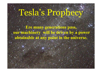 Tesla's Prophecy - Novam Research