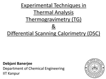 Thermogravimetric Analysis (TGA) & Differential Scanning Calorimetry (DSC)