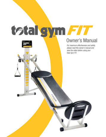 Owner's Manual - Total Gym