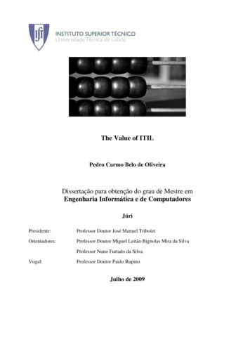 The Value Of ITIL - ULisboa
