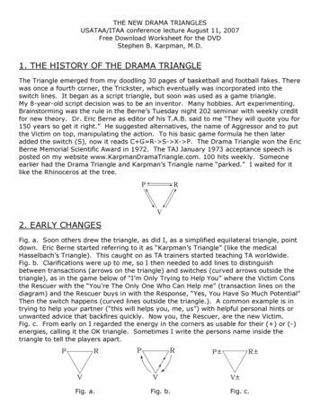 The New Drama Triangles