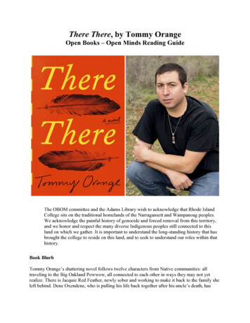 There There, By Tommy Orange - Rhode Island College