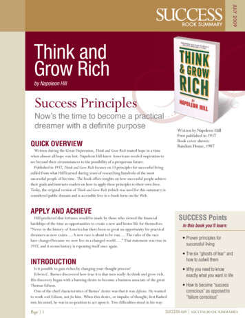 JULY 2009 Think And Grow Rich - DARREN HARDY