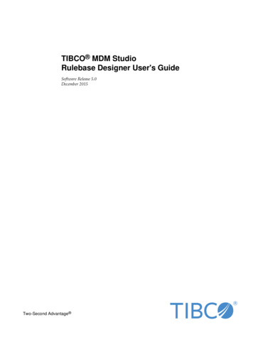 TIBCO MDM Studio Rulebase Designer User's Guide