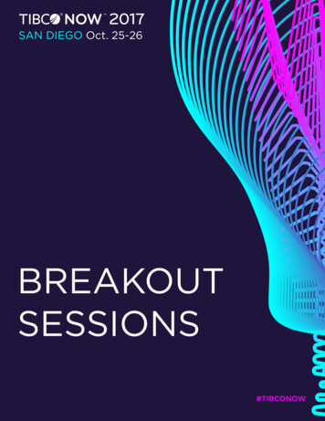 Breakout Sessions - Tibco Now