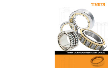 Timken Cylindrical Roller Bearing Catalog . - Superior Bearing & S
