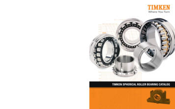 Timken Spherical Roller Bearing Catalog