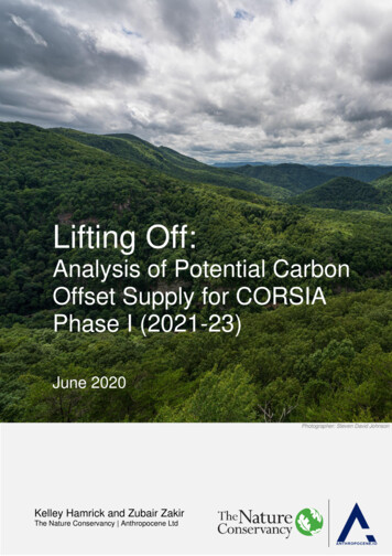 Lifting Off: Analysis Of Potential Carbon Offset Supply For CORSIA .