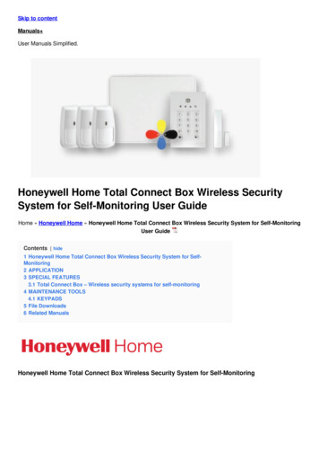 Honeywell Home Total Connect Box Wireless Security System For Self .