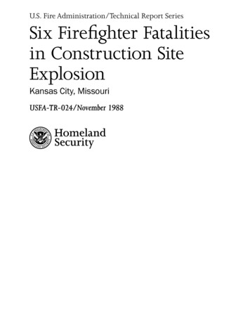 TR-024 Six Firefighter Fatalities In Construction Site Explosion