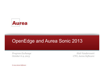 OpenEdge And Aurea Sonic 2013 - Progress 