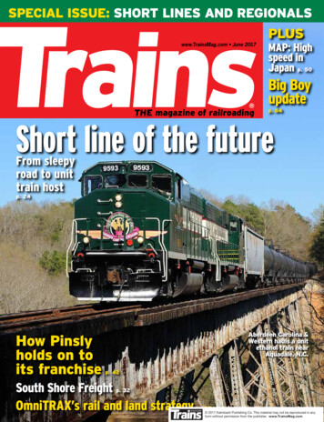 Special Issue: Short Lines And Regionals