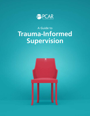 A Guide To Trauma-Informed Supervision - PCAR
