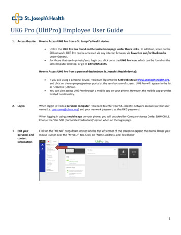 UKG Pro (UltiPro) Employee User Guide