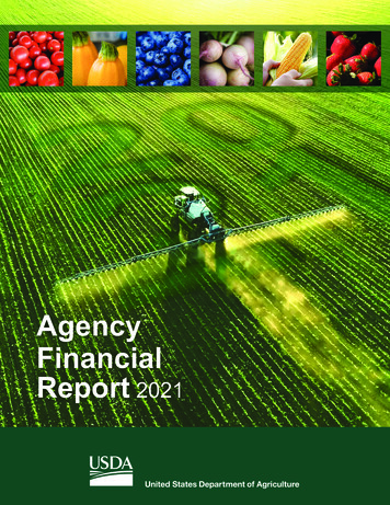 Agency Financial Report 2021 - USDA
