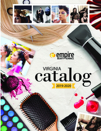 Catalog VIRGINIA - Empire Beauty School: Cosmetology Schools