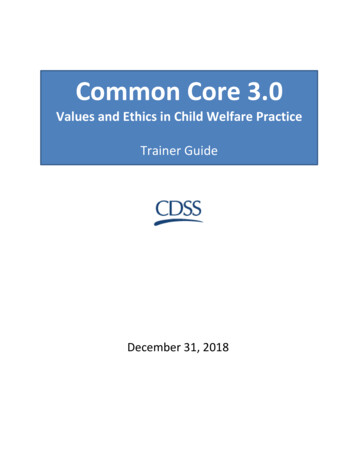 Values And Ethics In Child Welfare Practice - CalSWEC