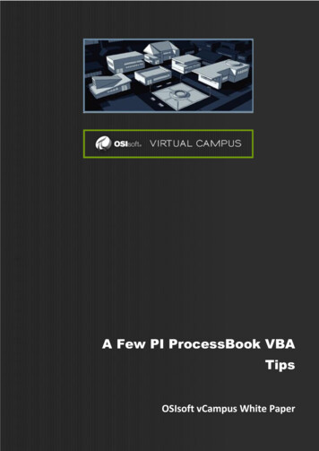 A Few PI ProcessBook VBA Tips - Proytek 
