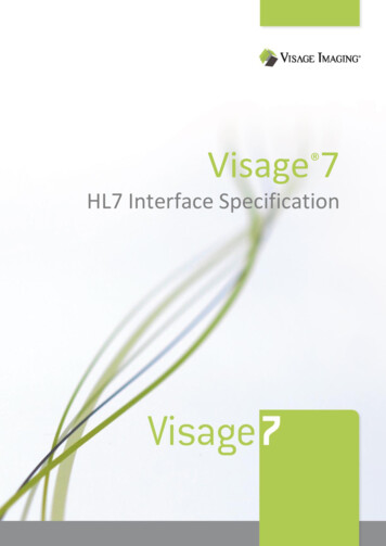 HL7 Interface Specification - Visage Imaging