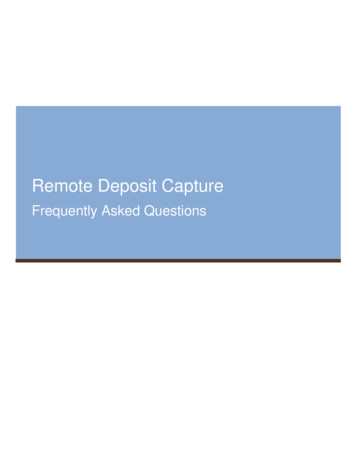 Remote Deposit Capture - J.P. Morgan