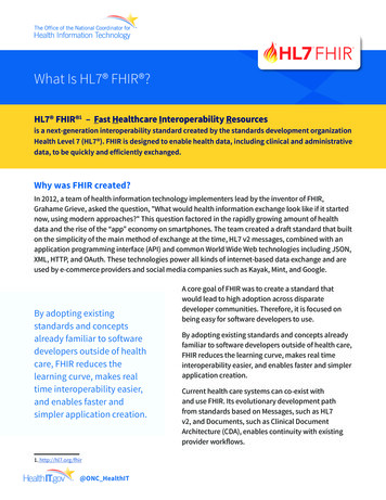 What Is HL7 FHIR ? - Ehnac 