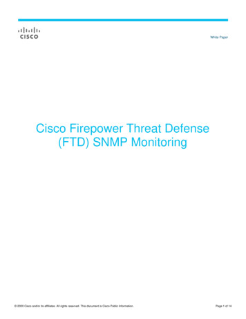 Cisco Firepower Threat Defense (FTD) SNMP Monitoring White Paper