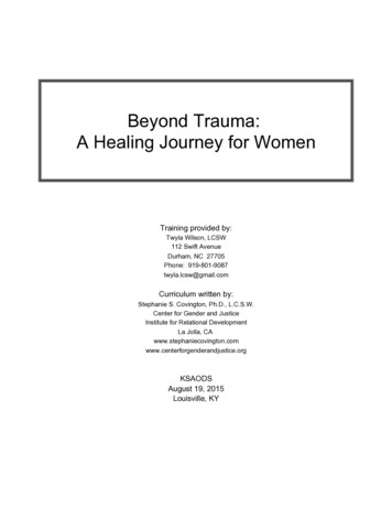 Beyond Trauma: A Healing Journey For Women - Kentucky