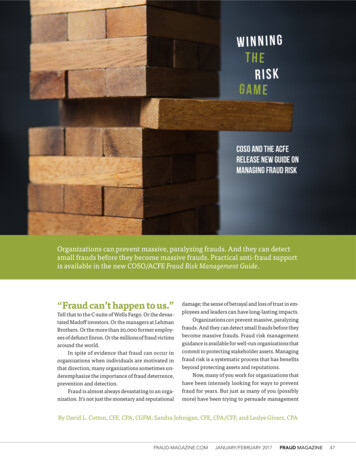 COSO And The ACFE Release New Guide On Managing Fraud Risk