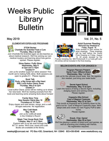 Weeks Public Library Library Bulletin