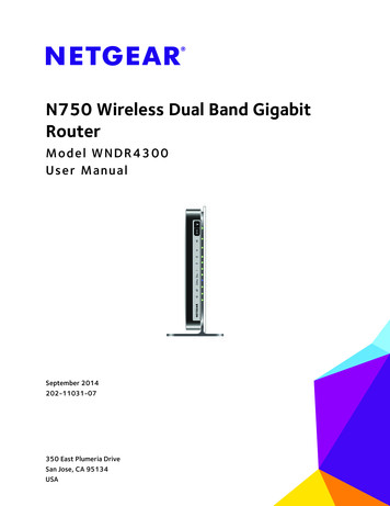 N750 Wireless Dual Band Gigabit Router WNDR4300 User Manual - Netgear