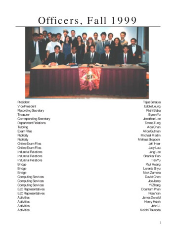 Officers, Fall 1999 - University Of California, Berkeley