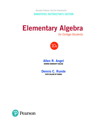 Elementary Algebra - Pearson