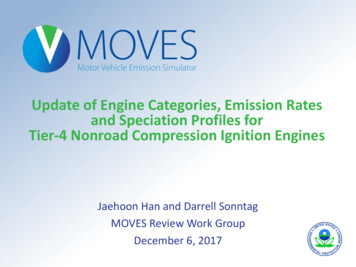 Update Of Engine Categories, Emission Rates And Speciation Profiles For .
