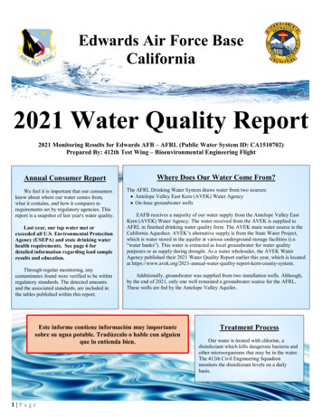 2021 Water Quality Report - Edwards.af.mil