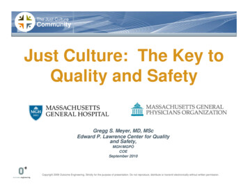 Just Culture: The Key To Quality And Safety - Partners HealthCare