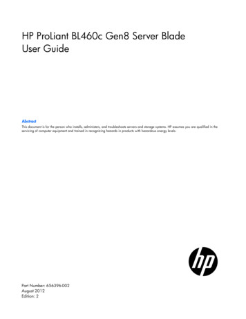 HP ProLiant BL460c Gen8 Server Blade User Guide - Etilize